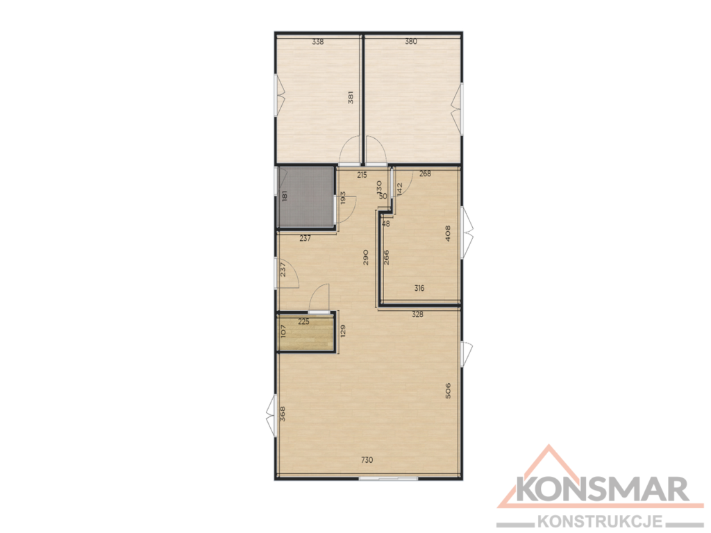 Plan architektoniczny domu 80 m